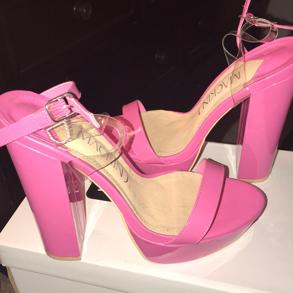 Pink platform sandals!